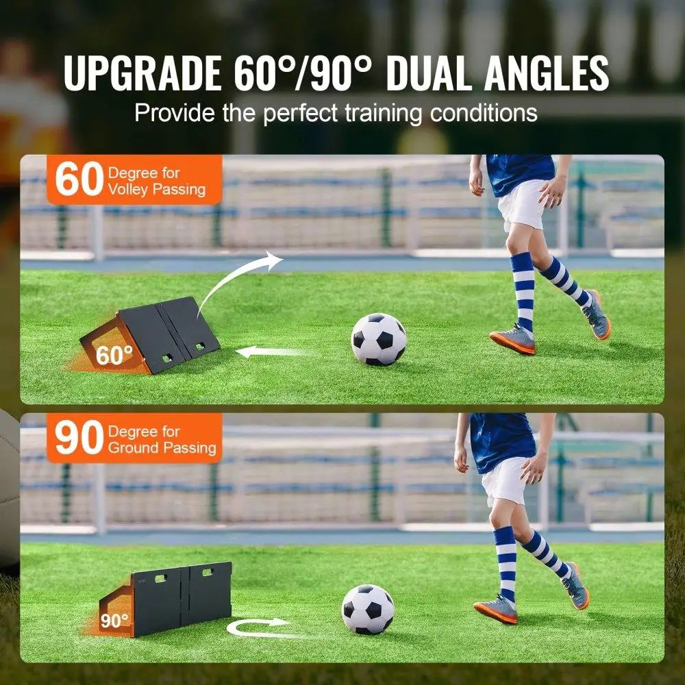Soccer Training Rebounder Board 45X13 Portable Double Angle Design