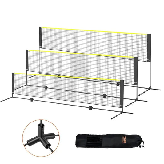 Multi Sport Net Set 14ft Wide Height Adjustable Foldable Portable Easy Setup with Carry Bag for Indoor Outdoor Use