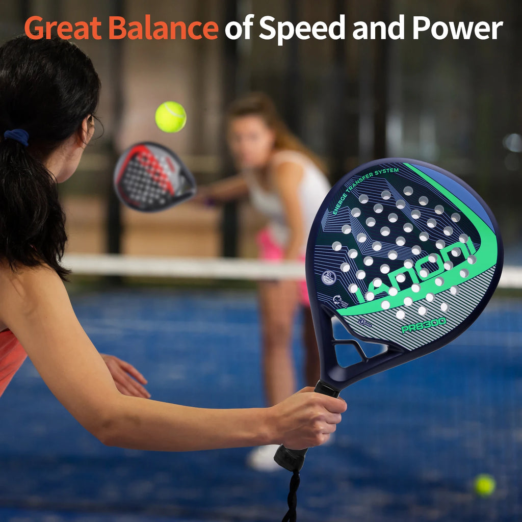 Paddle Racket Carbon Fiber Surface with EVA Memory Flex Foam Core Lightweight Paddle Racquet