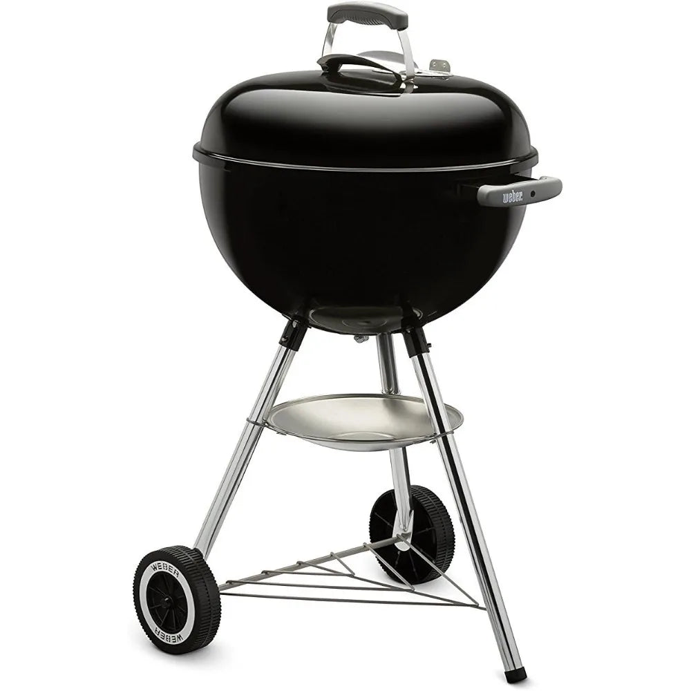18-Inch Outdoor Cooking Charcoal Grill for Barbecue, Black