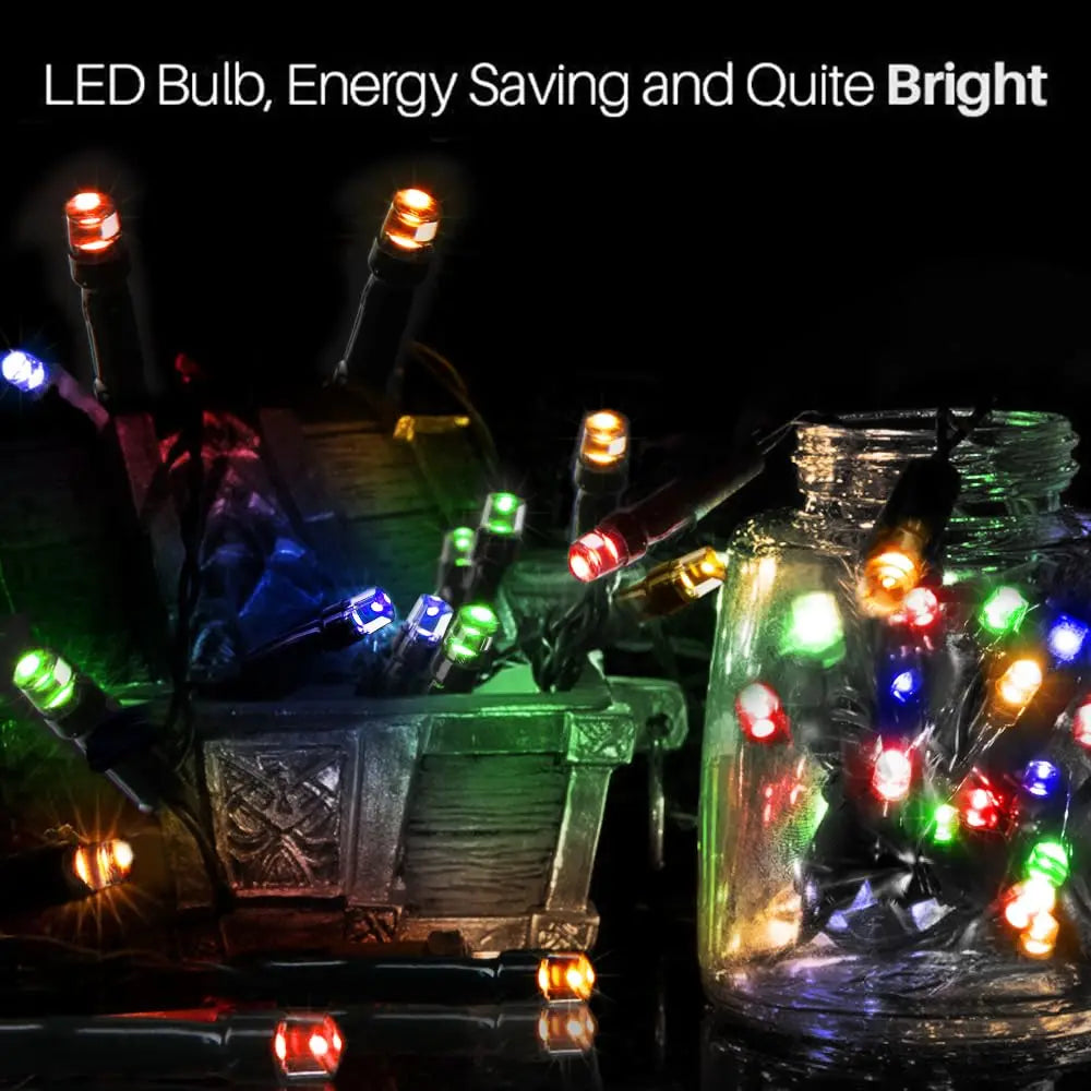 1 Pc Solar Christmas Lights, 50 LED/100 LED/200 LED/300 LED 8 Modes Outdoor Christmas String Lights, Waterproof Solar Lights