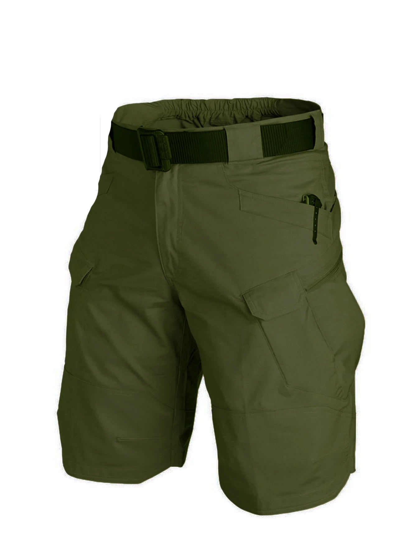 Elastic Waist Military Blue Short Pants Big Pocket Men's Black Summer Casual Drawstring Sweat Shorts