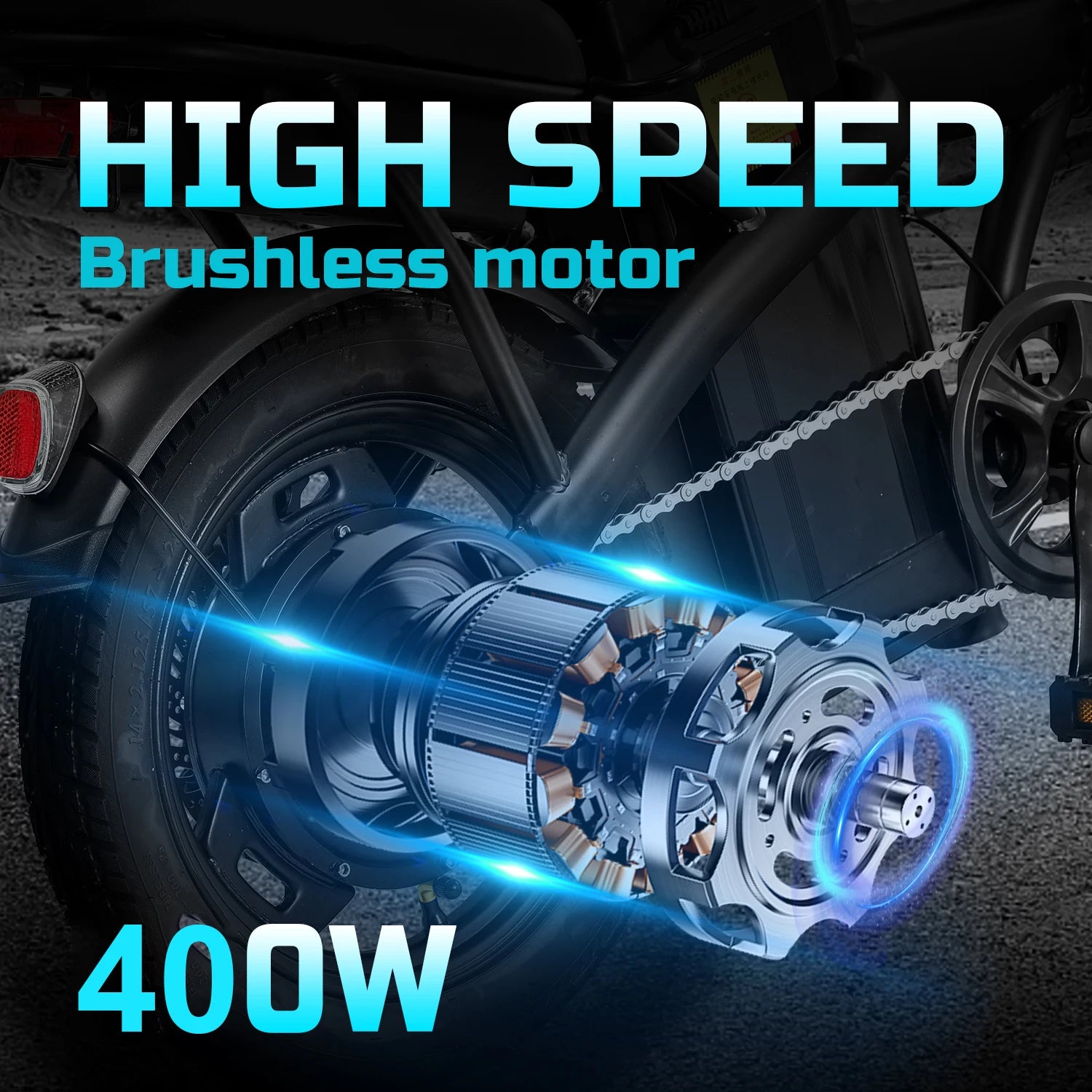 14inch Road Tires Cheap Bicimoto Electrica with Basket 48V 400W Folding Ebike Carbon Steel Lightweight  Foldable Adult Brushless