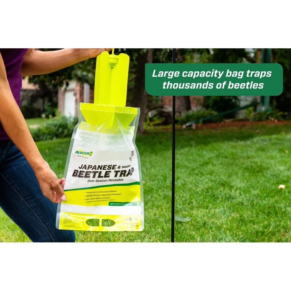 Outdoor Hanging Beetle Trap Japanese and Oriental Beetles Pest Control Natural Attractant Reusable Garden Protection Easy Lock