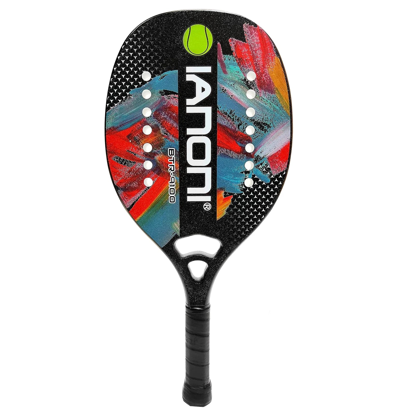 Tennis Racket,Carbon Fiber Grit Face with EVA Memory Foam Core Beach Tennis Racket