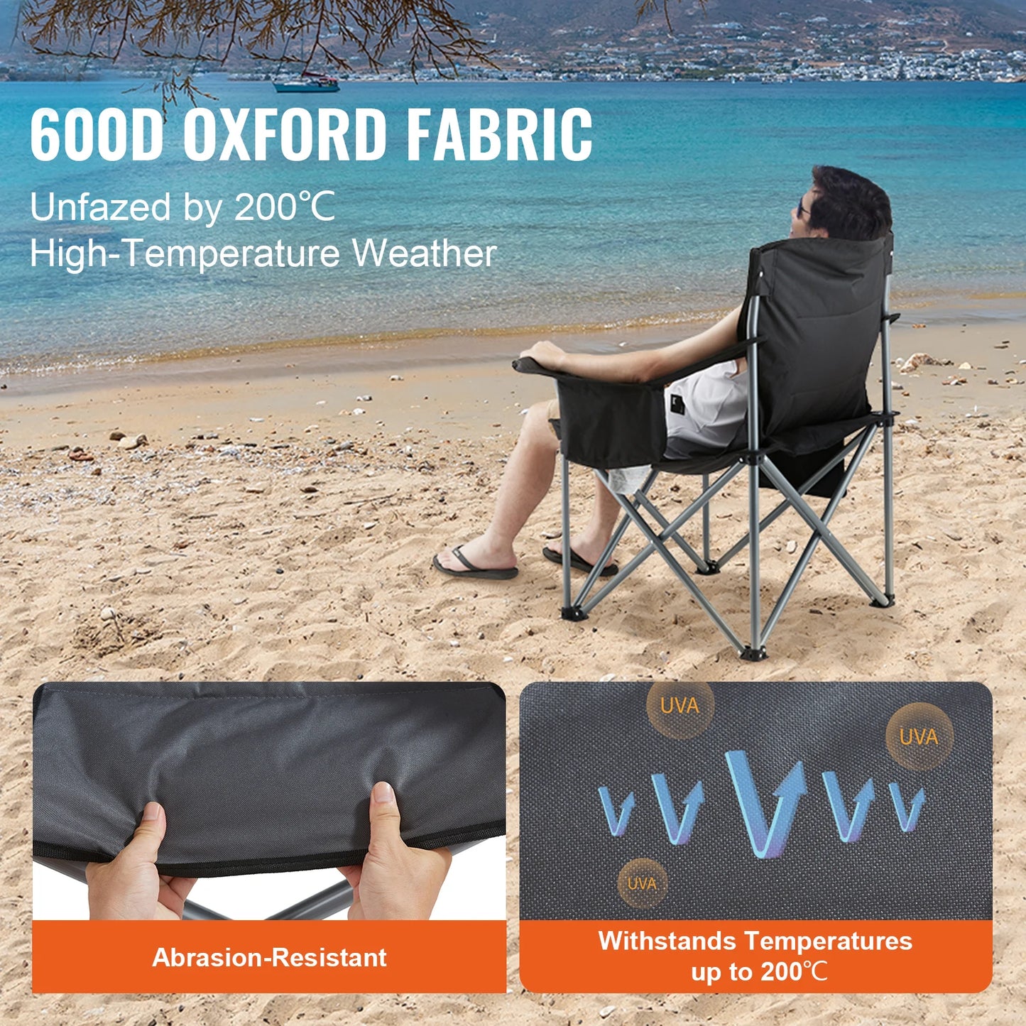 Outdoor Camping Chair 350lbs High Load Ultralight Folding Chair Portable Beach Hiking Picnic Travel Seat Fishing Tool
