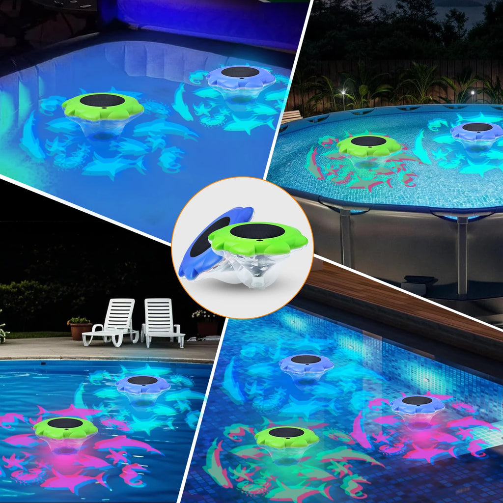 Solar Pool lights IP68 Waterproof Solar-Powered Floating Pools Light for Bathtubs Ponds Pool Parties Water Decorations