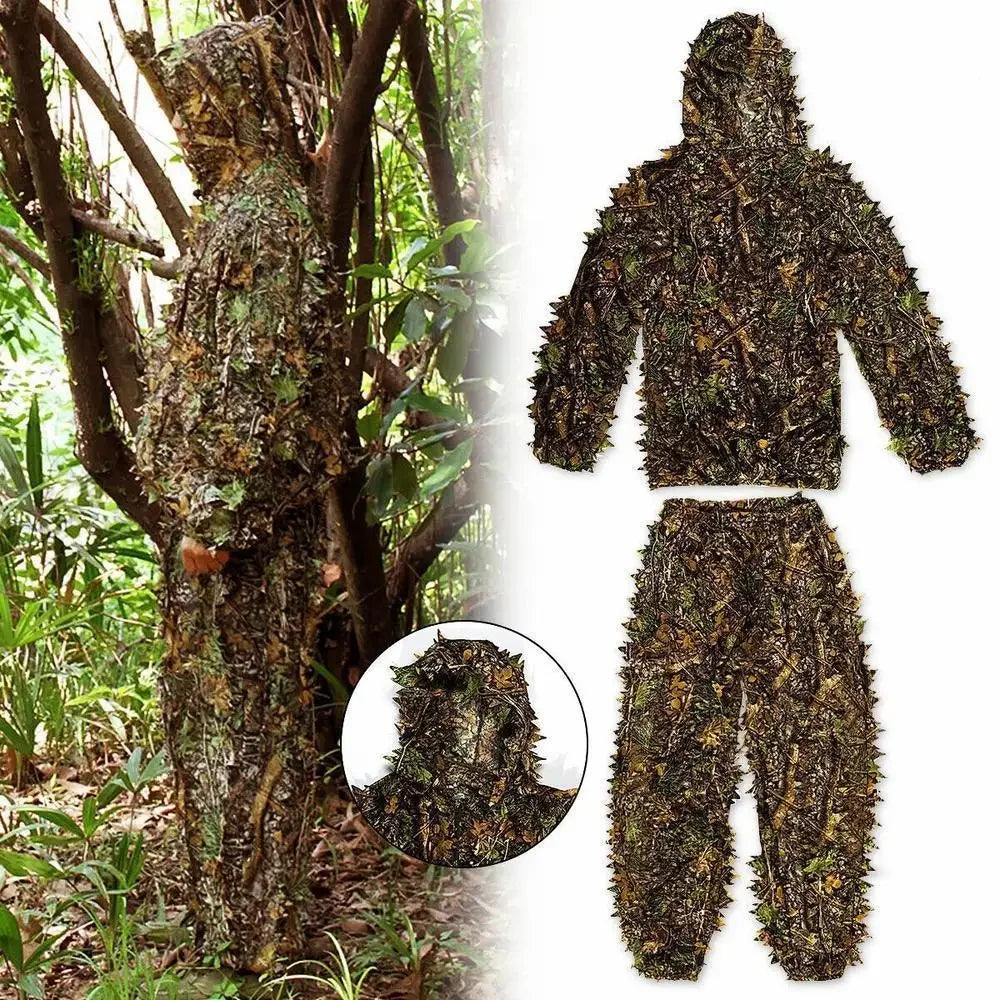 Suit Tactical Outdoor Camouflage Clothes Leafy Bionic Jungle CS Shooting Suits Combat Clothes Set For Holiday Party