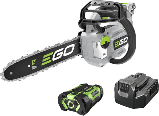 Chain Saw, 12" Battery Powered Chainsaw, Electric Cordless, Includes 56V 2.5Ah Battery and Charger - CS1201