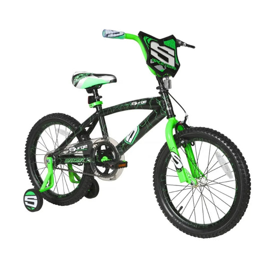 18" Boys BMX Bike, Children Age 6-9 Years, Green