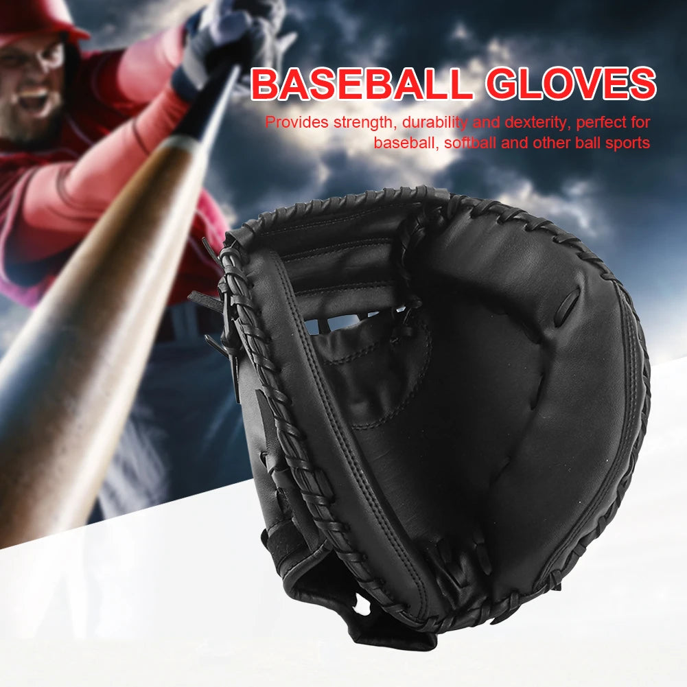 Baseball Softball Catcher Wear-resistant Baseball Glove PU Leather Beginner Play Training Catcher Mitt for Youth Adults Practice