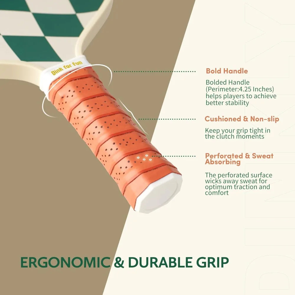 New Upgraded Pickleball Paddles Set of 2/4- USAPA Approved Graphite/Fiberglass Pickleball Racket, 2 Pickleball Rackets