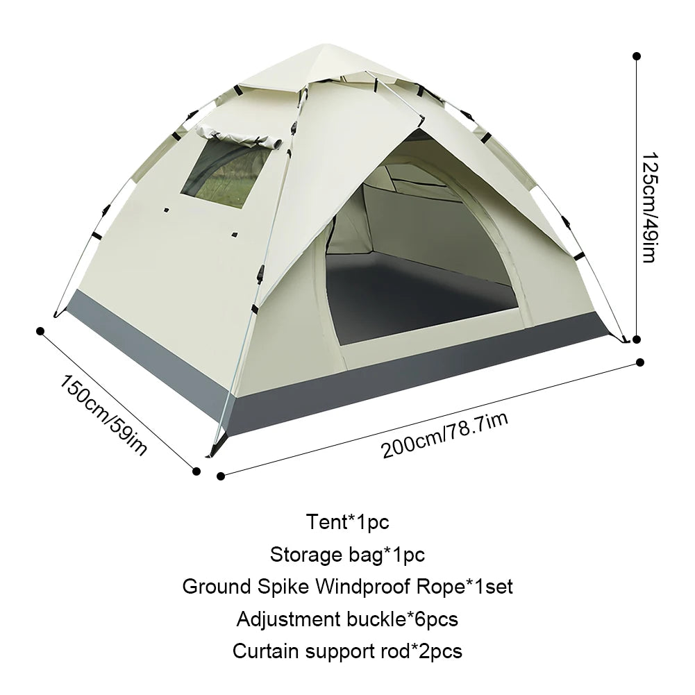 Fully Automatic Portable Tent Lightweight Easy Set Up Tent Waterproof Quick Open Tent for Hiking Backpacking Camping