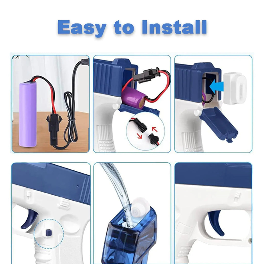 Electric Water Gun Squirt  Pistol space battle Guns Children pool Beach Outdoor Party Fight Shooting Toys for Boys Kid Games