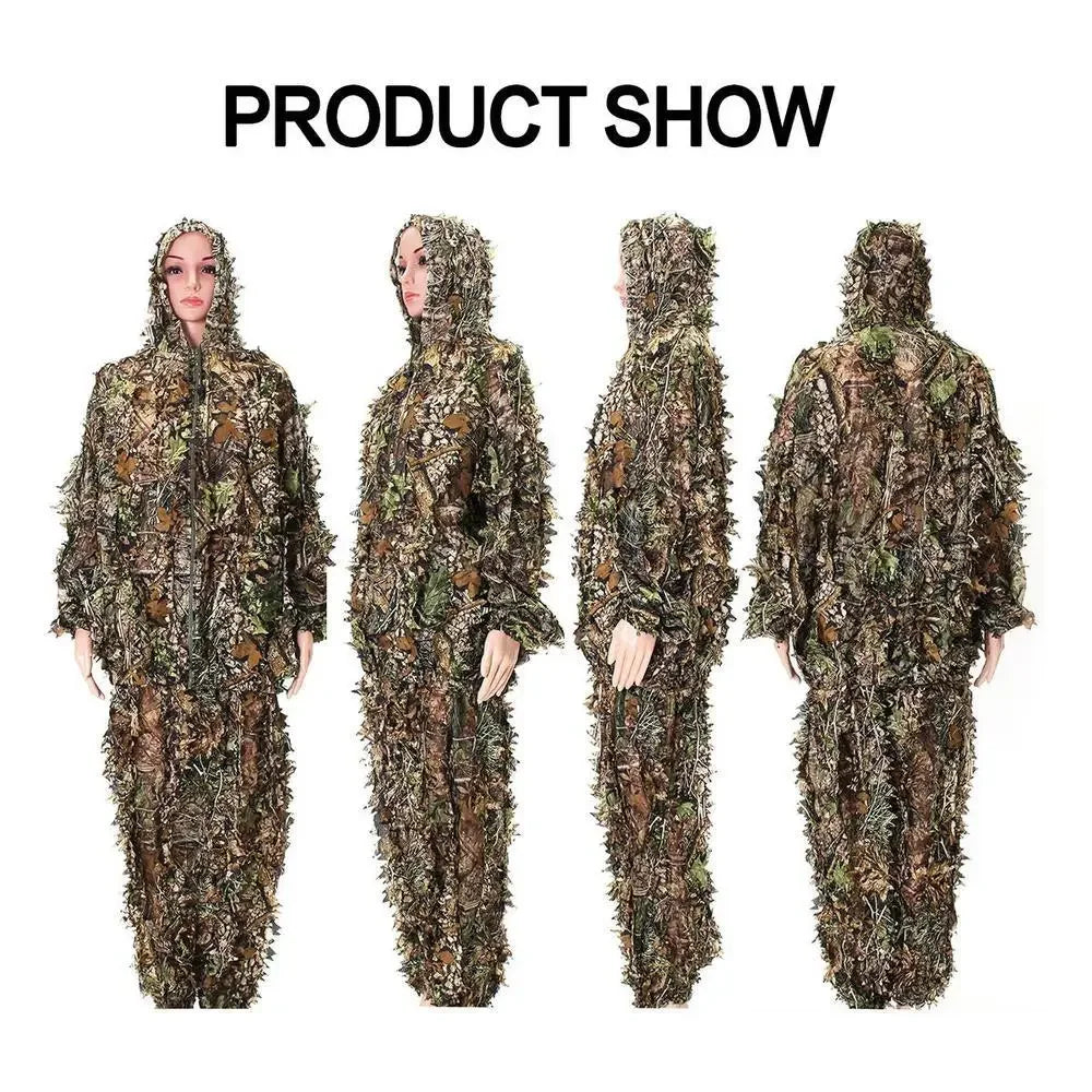 Suit Tactical Outdoor Camouflage Clothes Leafy Bionic Jungle CS Shooting Suits Combat Clothes Set For Holiday Party