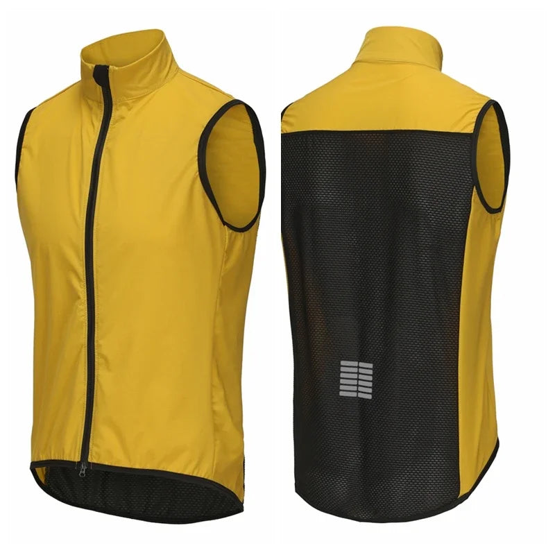 Men Jerseys Windproof Waterproof Lightweight Cycling Sleeveless Jacket Mtb Bike Uniform Bicycle Jersey Clothing Vest