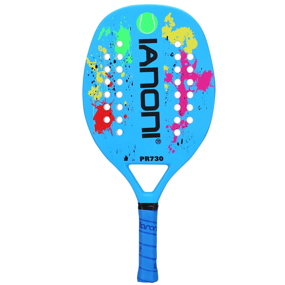 Beach Tennis Racket,Carbon Fiber Grit Face with EVA Memory Foam Core Beach Tennis Racket