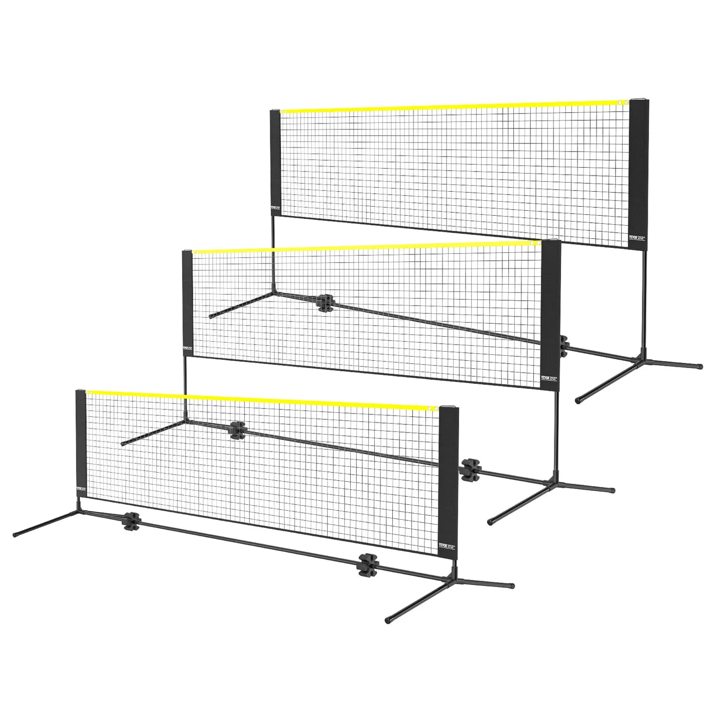 10-17FT Badminton Net Height Adjustable Volleyball Net Wide Foldable Pickleball Net Portable Easy Setup Tennis Net Set