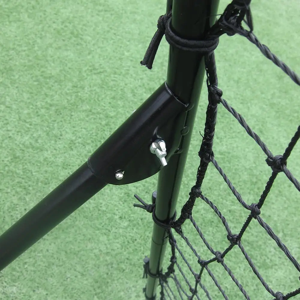 Galvanized Steel Soccer & Baseball Goal - Durable Black Design