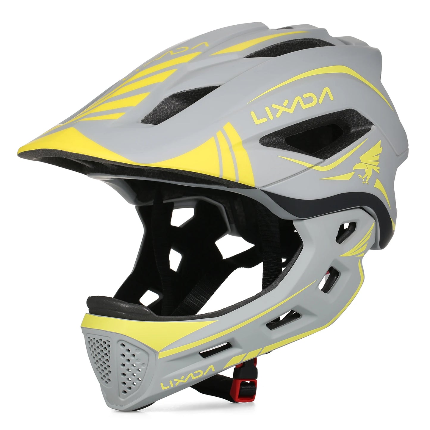 Kids Detachable Full Face Helmet Children Sports Safety Bike Helmet Protective Gear for Cycle Skateboarding Roller Skatin
