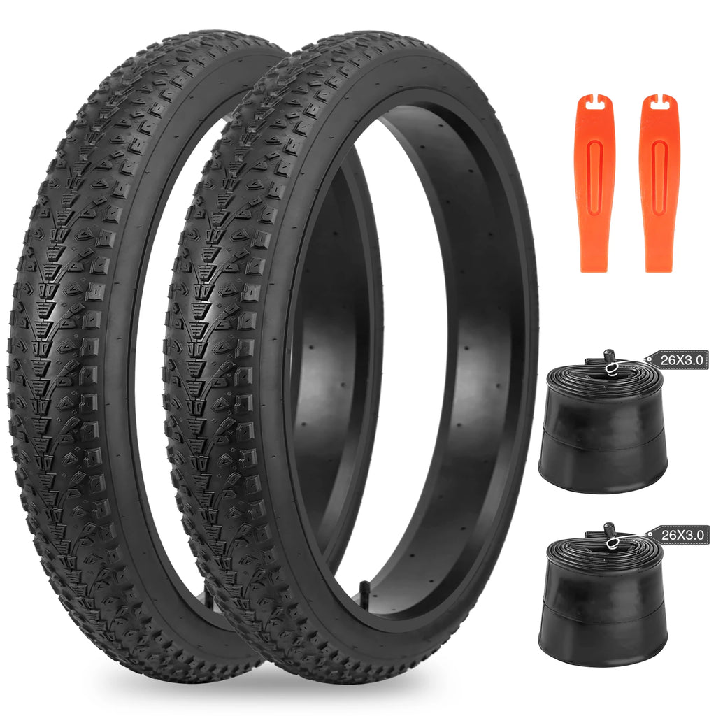 20/26x3.0 Electric Bike Tire Fat E-Bike Tires Heavy Duty High-Performance Wear-Resistant Mountain Snow Bicycle Tires/Tubes