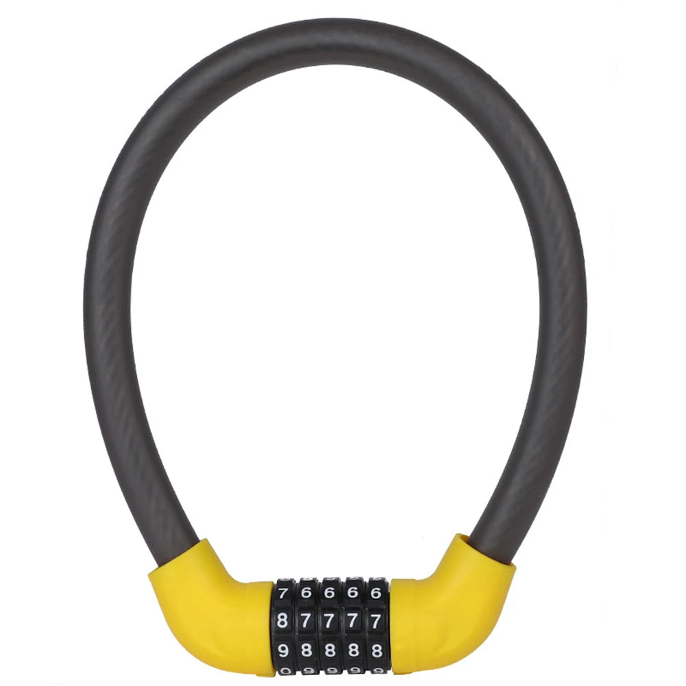 Bicycle Wire Locks 5-Digit Code Bike Motorcycle Security Combination Steel Cable Lock Road Bicycle Accessories