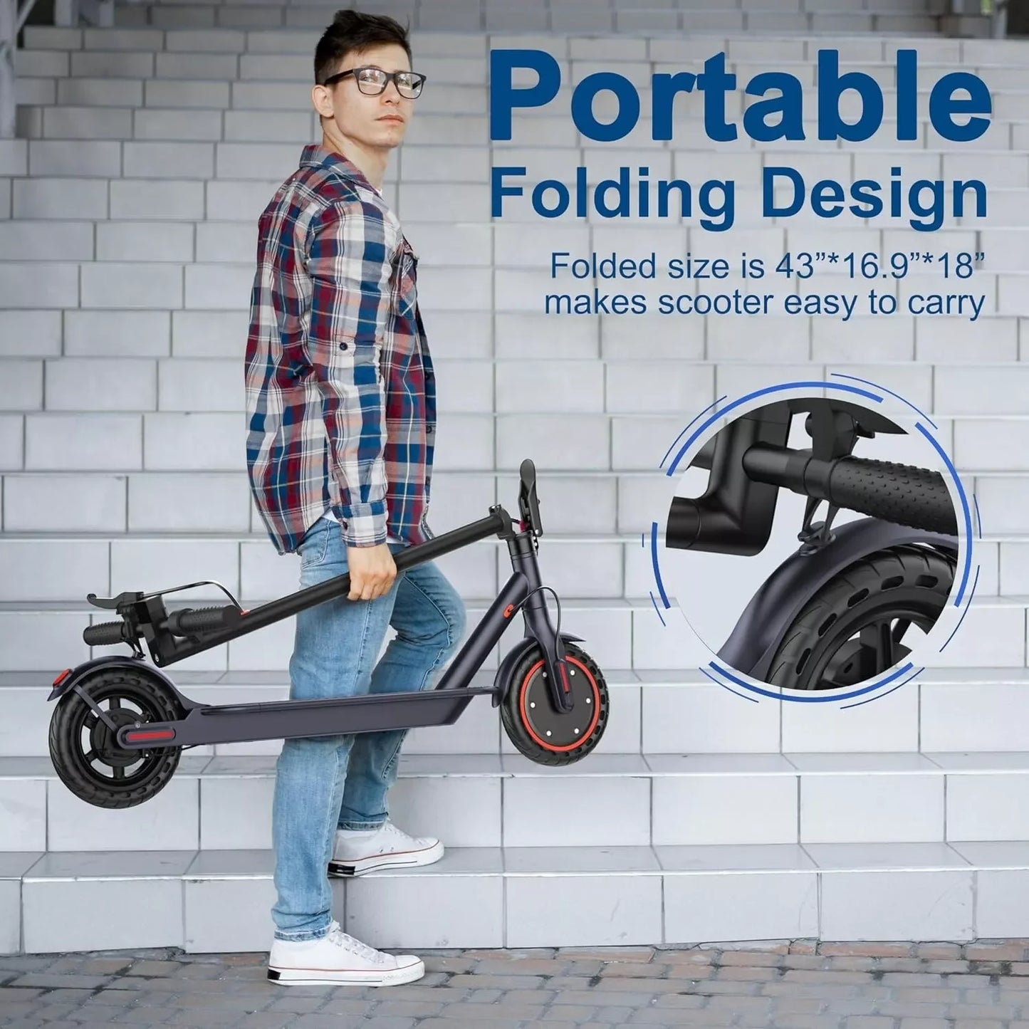 Electric Scooter 350W 19mph APP Smart Control Scooter 8.5inch tire Folding Electric Scooter 16miles Max Range for Adult