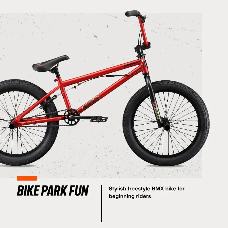 Kids Freestyle BMX Bike, Intermediate Rider, Boys and Girls Bikes, 20-Inch Wheels, Hi-Ten Steel Frame