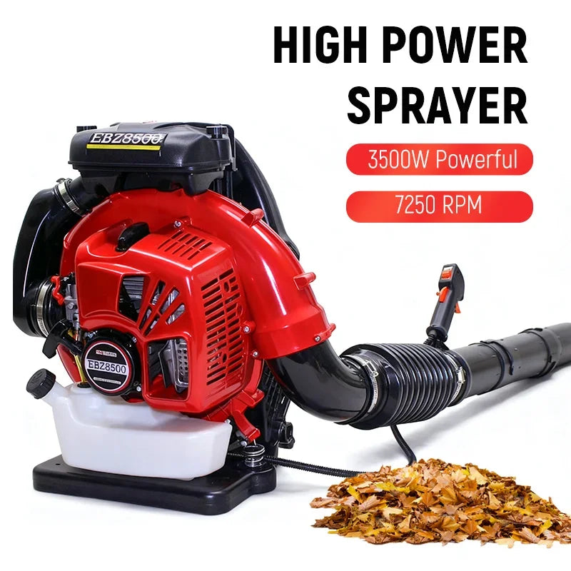 3500W Backpack Gas Leaf Blower Professional Air Blower Machine 2-stroke Backpack Blower Petrol Garden Blower for Snow and Leaves