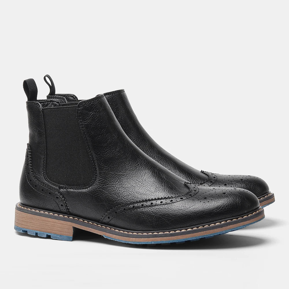 Size 8-13 Retro Men Boots 2025 Fashion Comfortable Spring Leather Boots
