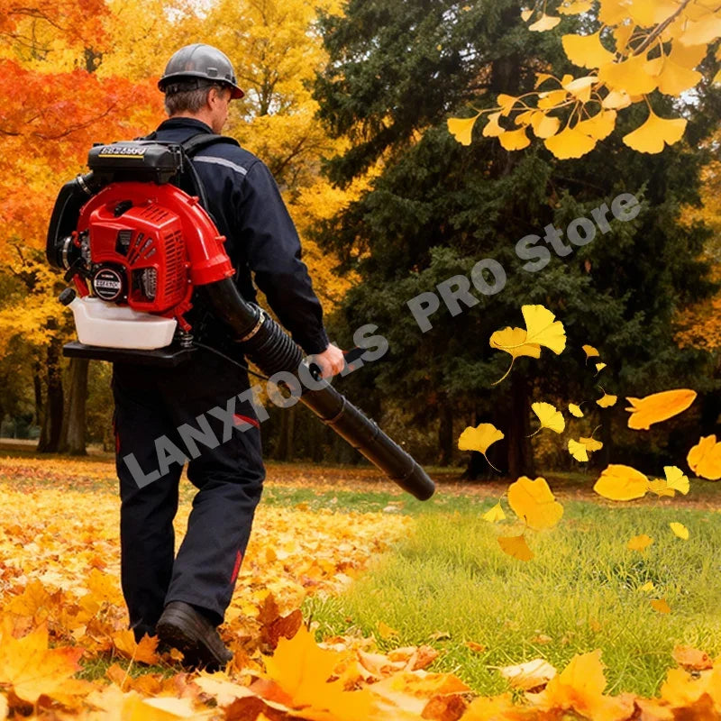 3500W Backpack Gas Leaf Blower Professional Air Blower Machine 2-stroke Backpack Blower Petrol Garden Blower for Snow and Leaves