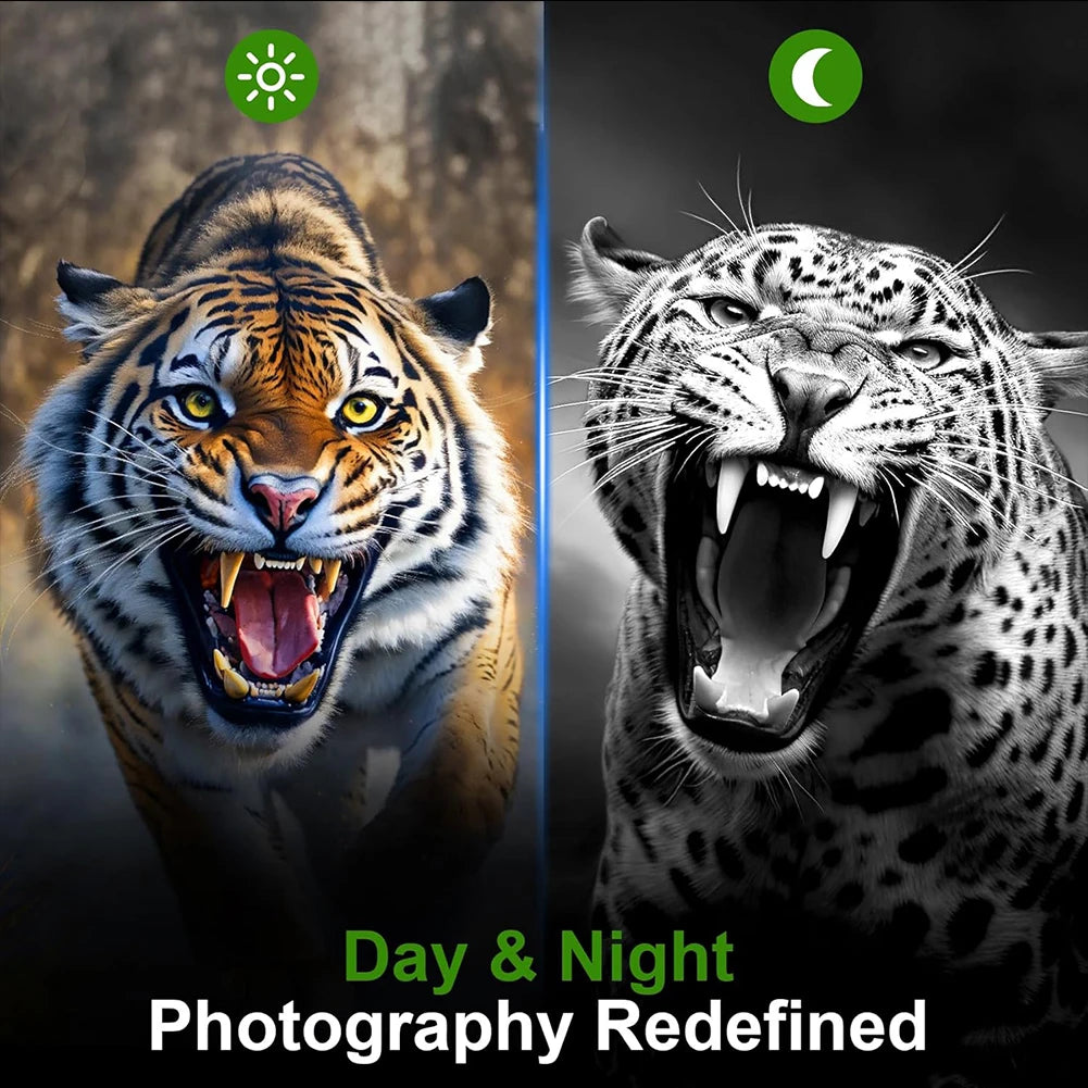 Digital Night Vision Binoculars With Infrared Illuminator & Video Recording, 1312' Long Distance, 8X Zoom Digital 36MP Night Vis