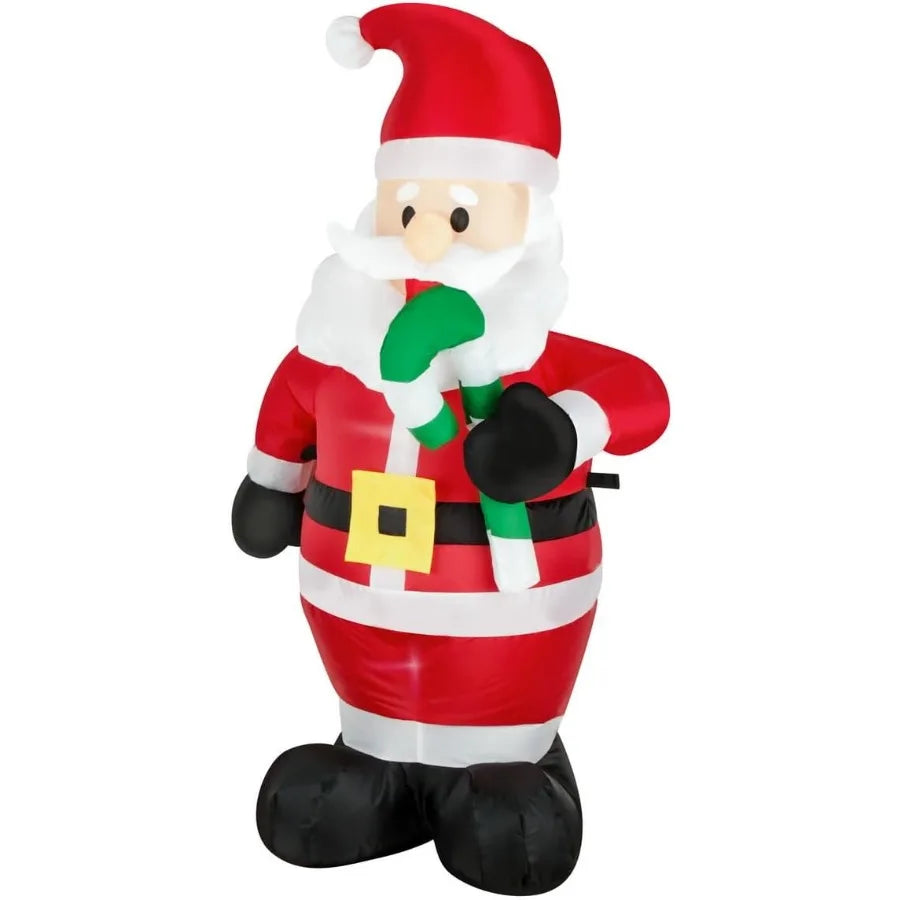 Christmas Inflatable Snowman Nutcracker Santa Claus Lighted Blow Up Christmas Yard Decoration with Built in Fan and Anchor Rope