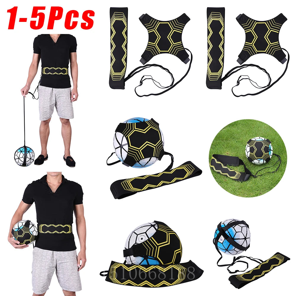 Soccer Ball Training Adjustable Soccer Ball Solo Practice Nylon Cloth Soccer Trainer Solo Belt Elastic Fitness Equipment