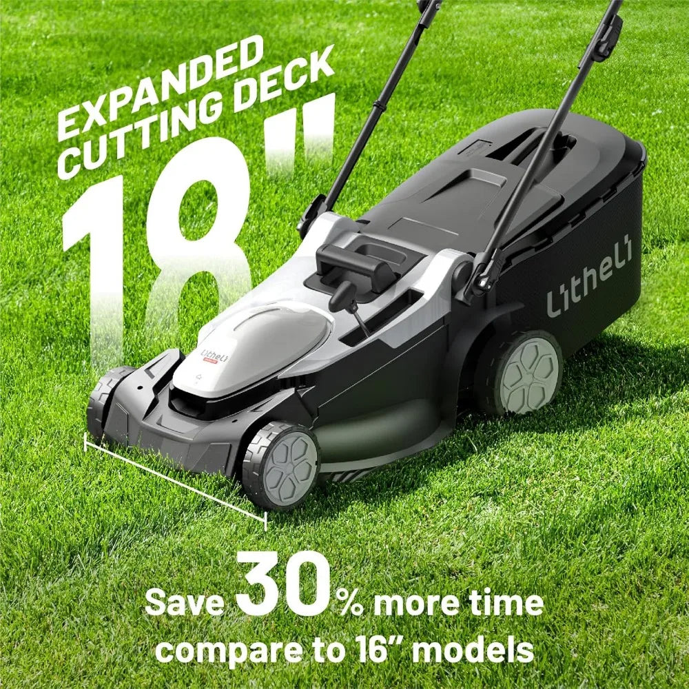 18-inch 40V(2x20V) Brushless Lawn Mower for Garden Yards, Lightweight Cordless Lawn Mower Battery Powered with 6-Positio