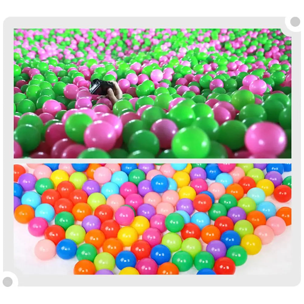 100Pcs Eco-Friendly Colorful Ball Pit Soft Plastic Ocean Balls Water Pool Ocean Wave Ball Outdoor Toys For Children Kids Baby