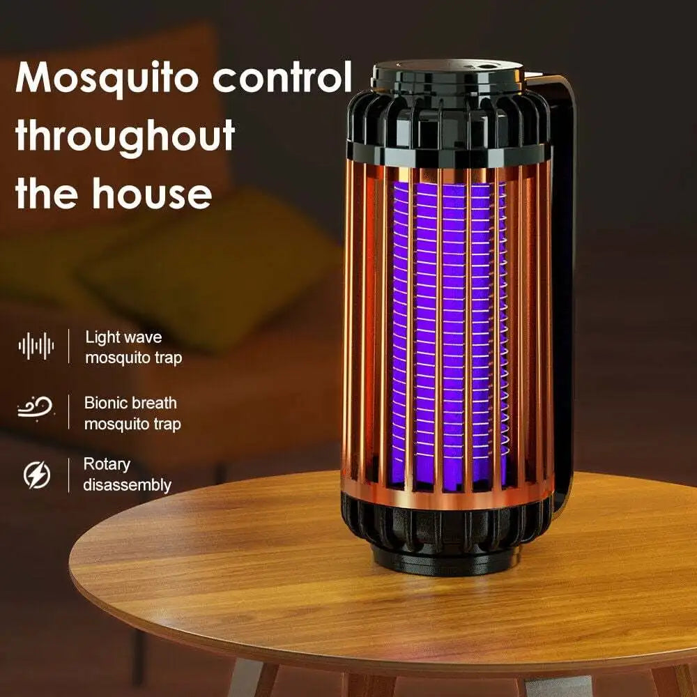 Electric Mosquito Insect Killer Purple Light Fly Trap Insect Control Lamp-Black/Gray