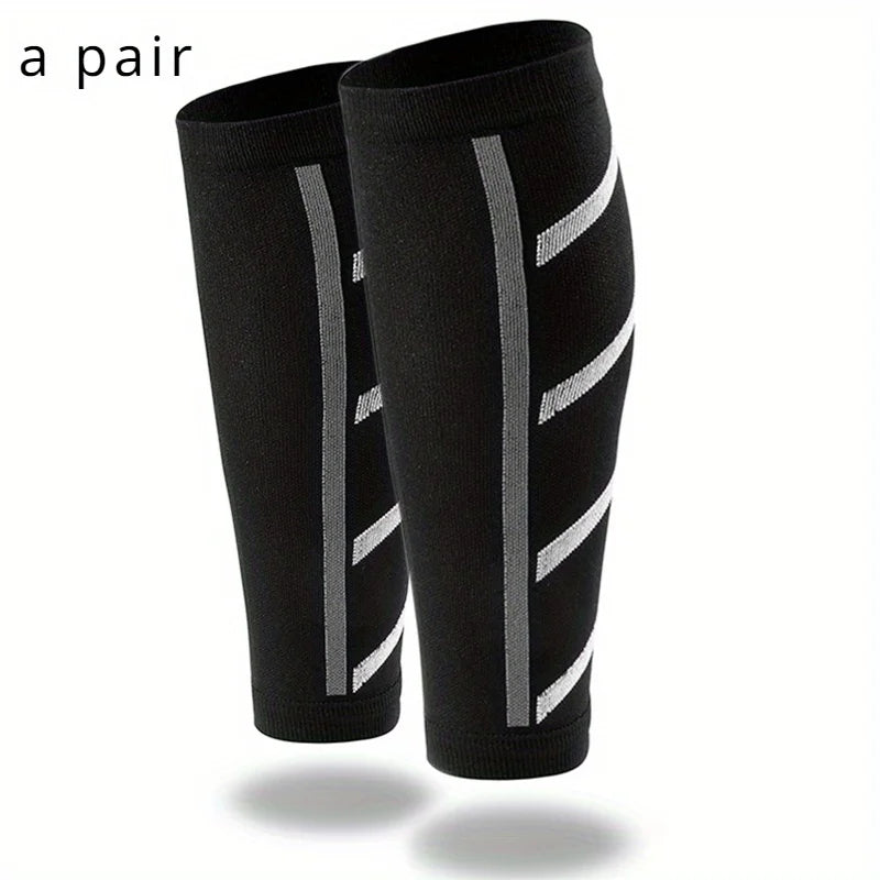 1Pair Compression Calf Sleeves - UV Protection, Breathable for Basketball, Soccer, Running & Cycling