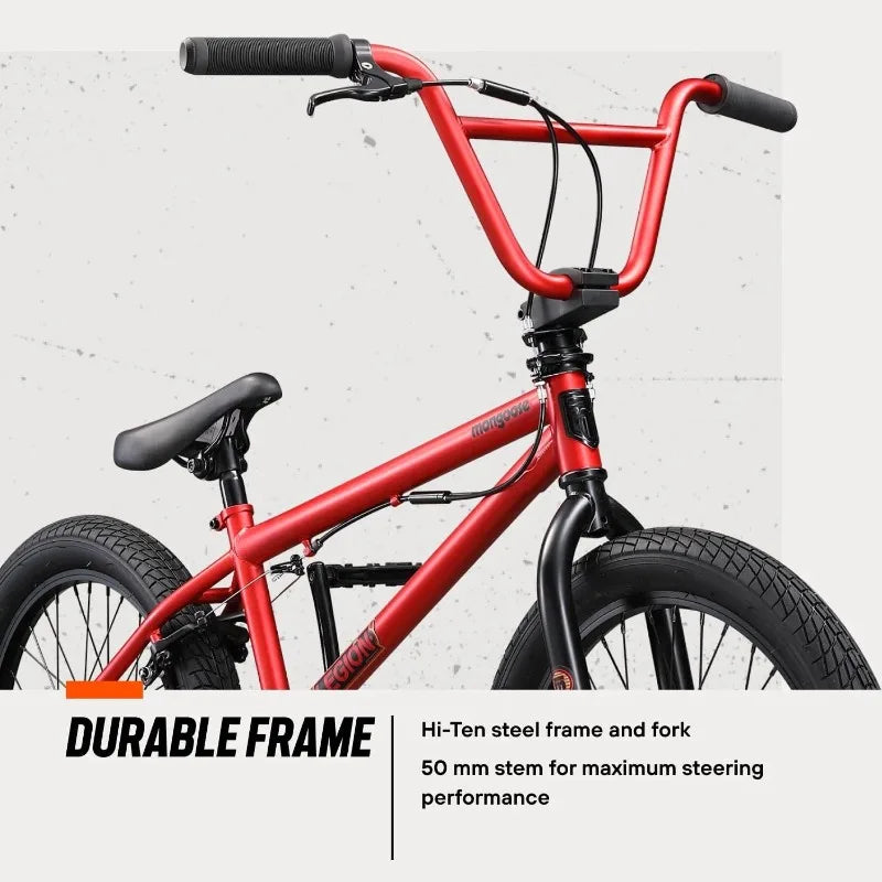 Kids Freestyle BMX Bike, Intermediate Rider, Boys and Girls Bikes, 20-Inch Wheels, Hi-Ten Steel Frame