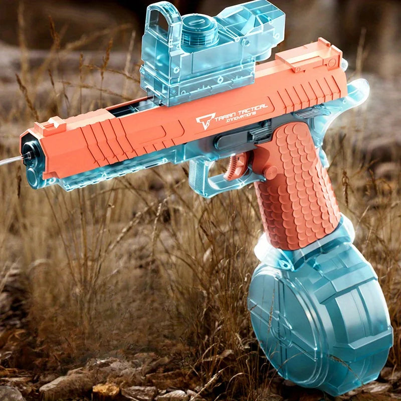 Electric Water Gun Automatic Squirt Guns with 434CC Large Capacity 32FT Range Powerful Sprinkler Summer Beach Pa