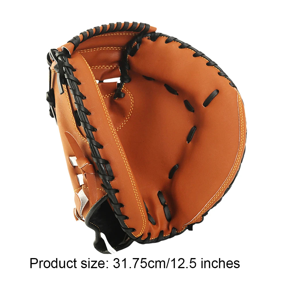 Baseball Softball Catcher Wear-resistant Baseball Glove PU Leather Beginner Play Training Catcher Mitt for Youth Adults Practice