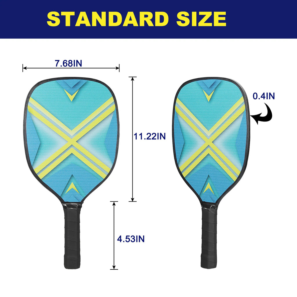 Pickleball Paddles Set with 4 Premium Wood Pickleball Rackets 4 Pickleball Balls 4 Cooling Towels a Carry Bag for Men Women