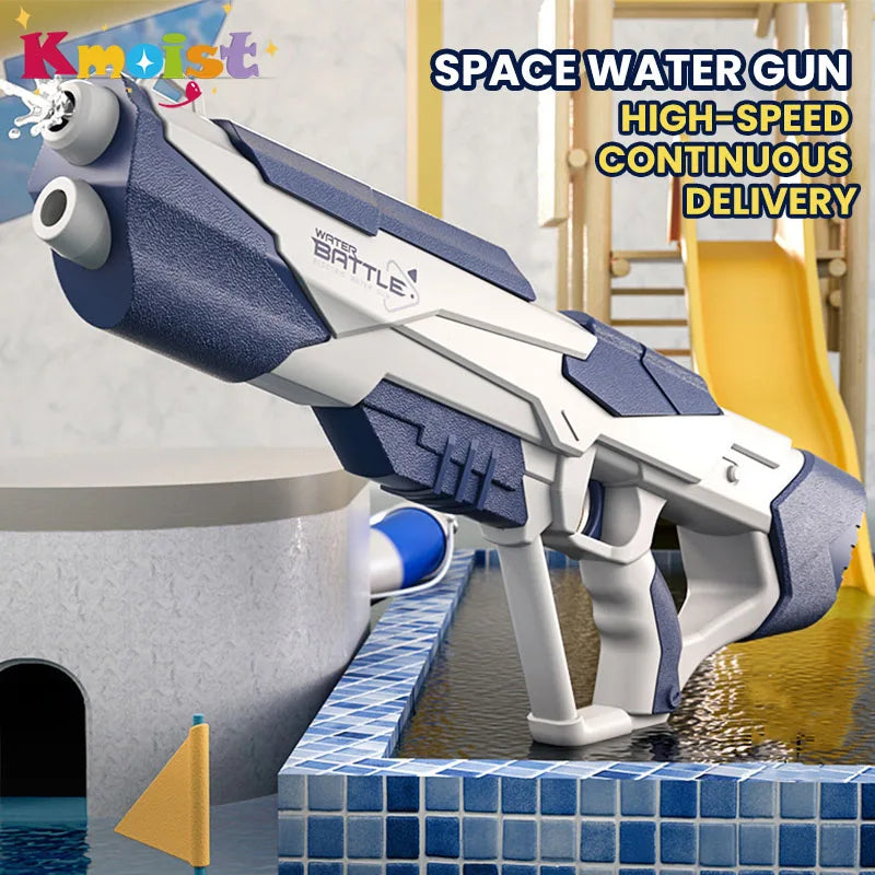 Electric Water Guns Children's Summer Fully Automatic Continuous Rechargeable High Speed Space Water Gun Pool Toy Outdoor Game