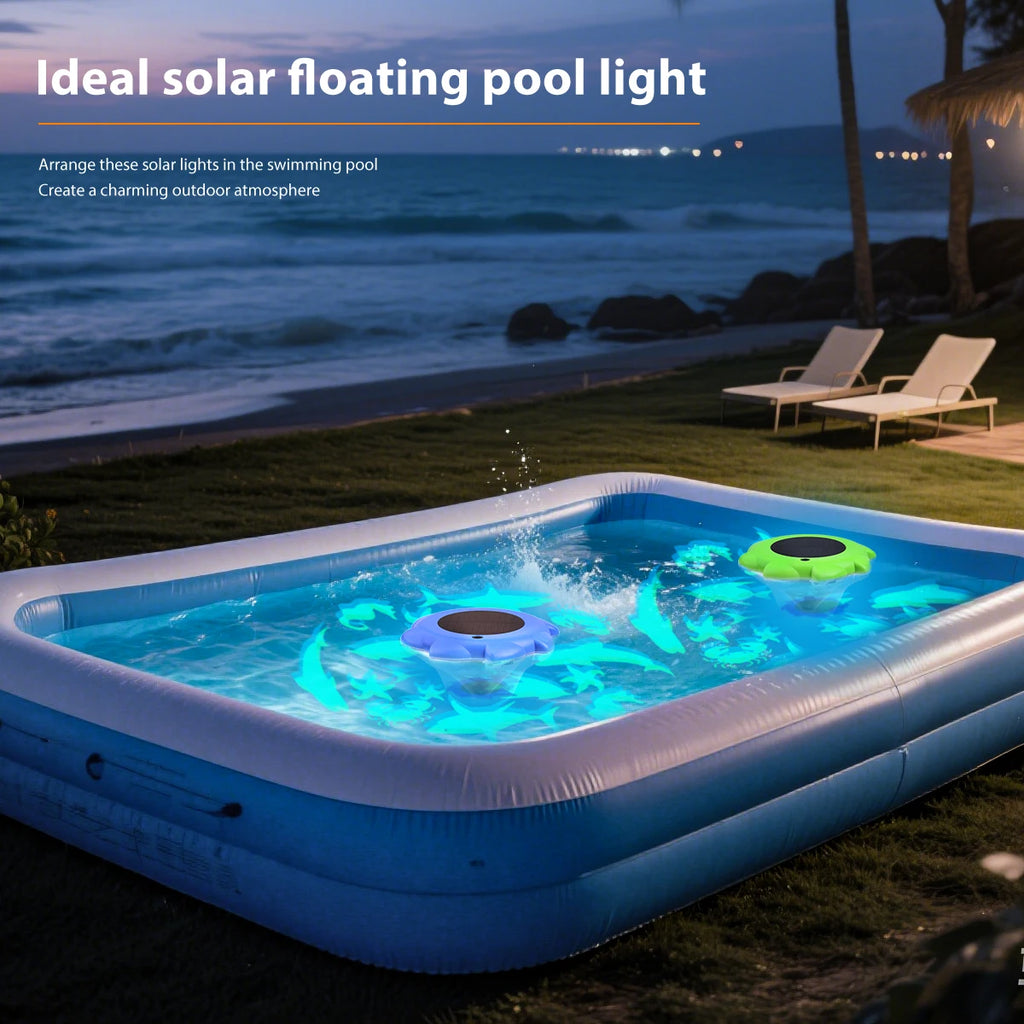 Solar Pool lights IP68 Waterproof Solar-Powered Floating Pools Light for Bathtubs Ponds Pool Parties Water Decorations