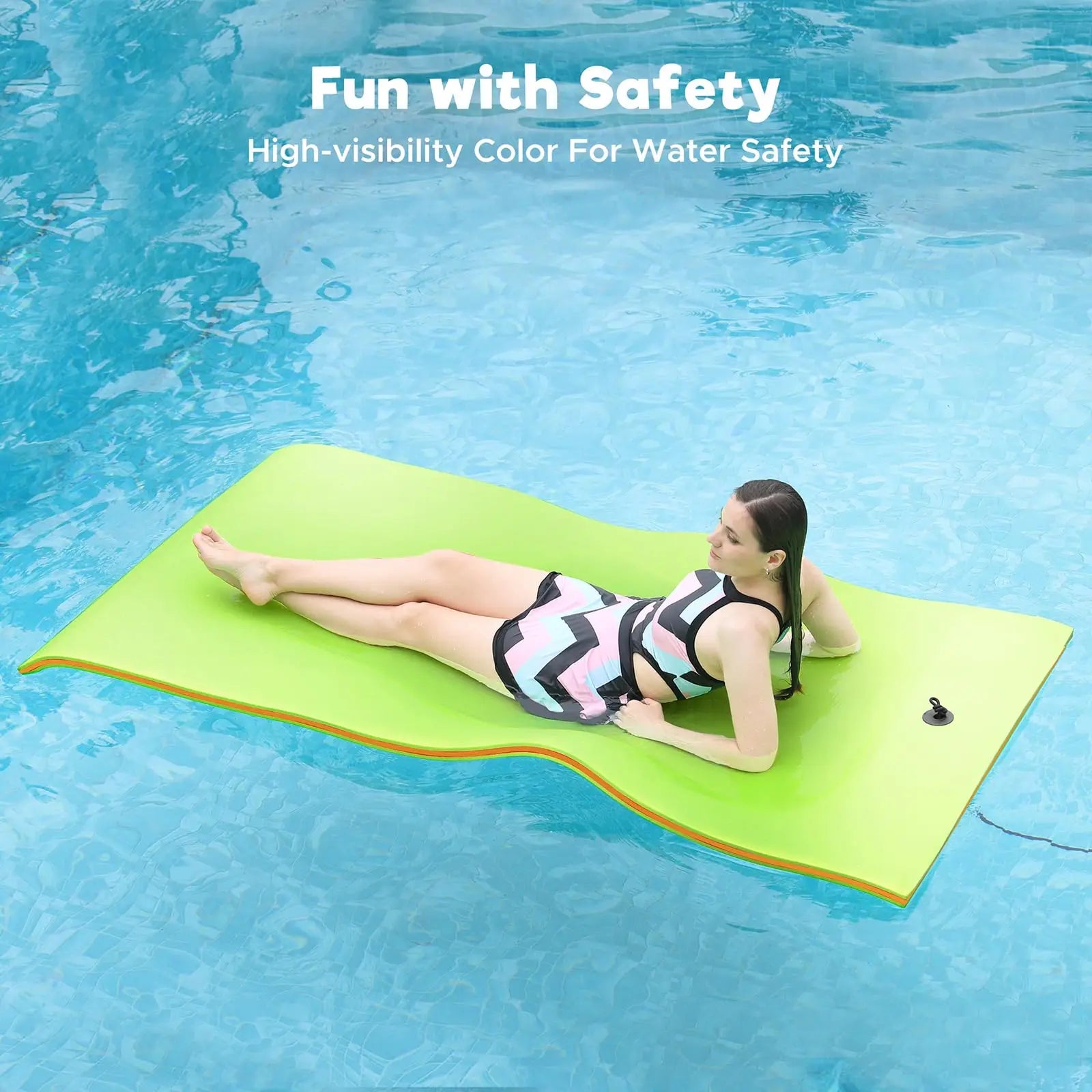 7x 3FT Floating Water Pad Mat Tear-resistant 3-layer Floating Island Pool Lake Ocean Swimming Pool Floating Pad Float Mat