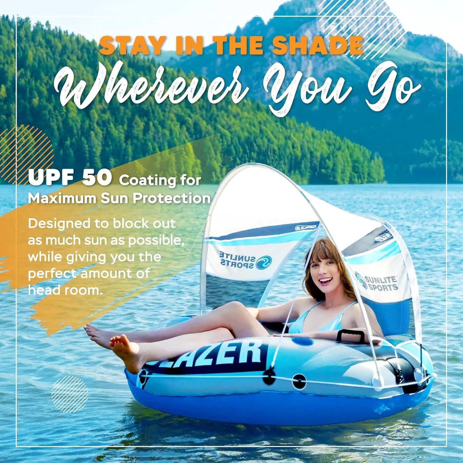 2025 New Upgraded Heavy Duty River Tube Inflatable Premium Water Float to Lounge Above Lake and River Outdoor Water Raft Sport