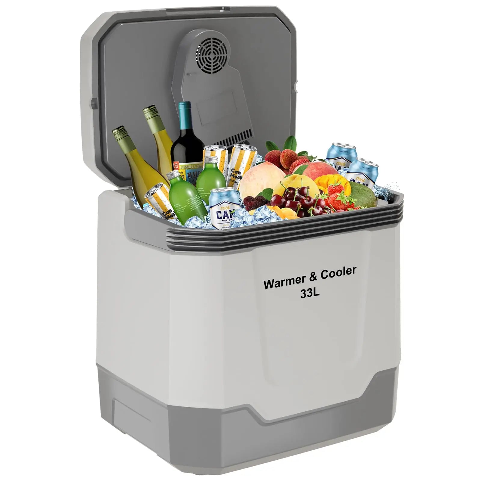 35 Quart (33 L) Electric Cooler Warmer Portable Car Refrigerator With Automatic Locking Handle 12V Car Cooler for Vehicle Trucks