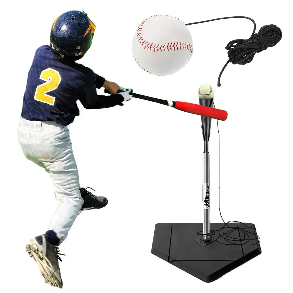 Hitting Practice Equipment with Elastic Rope Batting Swing Trainer Baseball & Softball Training Aid for Baseball & Softball