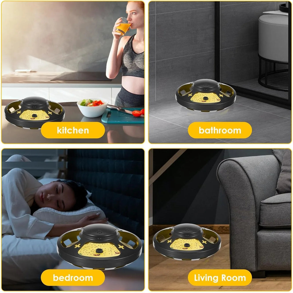 2 Pack Flea Traps - UV Light & 4 LED Modes | 10 Refills for Fleas/Mosquitoes/Gnats | Indoor Pest Control for Home/Office