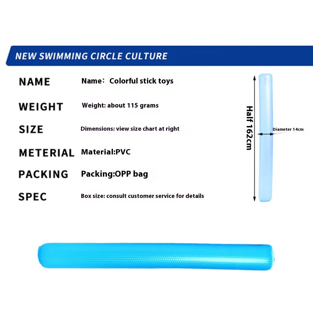 PVC Inflatable Pool Noodles Stick Inflatable Swimming Noodles Floats Inflatable Pool Floats for Swimming Pool Beach Lake